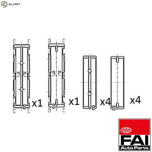 Crankshaft bearing bm1033 - crankshaft, bm1033-std