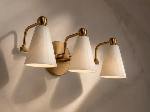 Vintage brass alabaster - vintage,