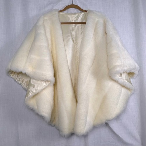 Vintage ivory faux fur - ivory, opera