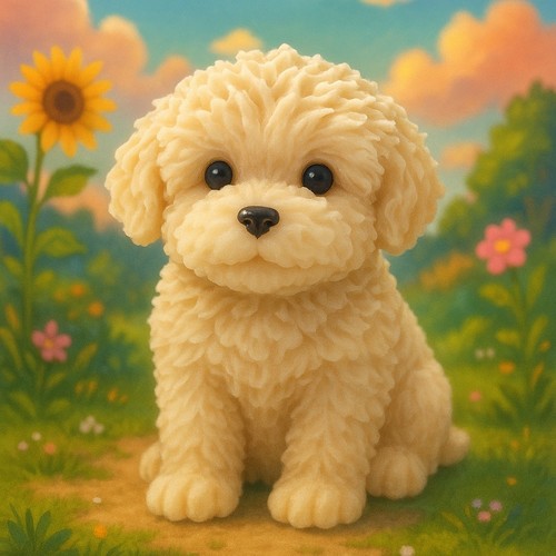 Shitzu dog candle - dog, candle-