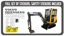 VOLVO EC15B Mini / Micro Digger Sticker / Decal Kit . Safety Stickers Included