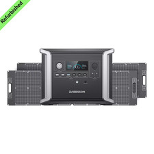 Dabbsson 1330Wh 1200W Power Station+2x 120W Portable Solar Panel Generator Camp