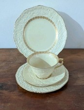 Mason's Oak Ironstone China, embossed oak branches Gelded. Rare. 4 Pieces Set