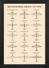 British Bomber Aircraft Framed