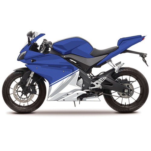 Blue race decal fairing kit - blue,