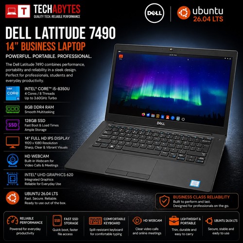 Dell latitude 7490 laptop - 14",
