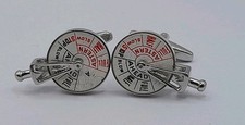 Pair Of Silver Plated Ships Boats Throttle Cufflinks - Full Ahead Full Stop