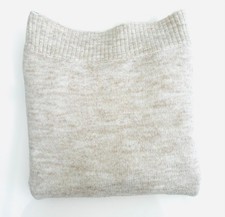 Ladies Marks Slash Neck Wool Blend Jumper Beige Blue Fluffy Sweater Soft Cosy