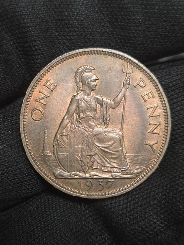 1937 george one penny - vi,