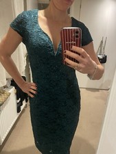 Sequin Green Dress Connected apparel Size uk8 christmas