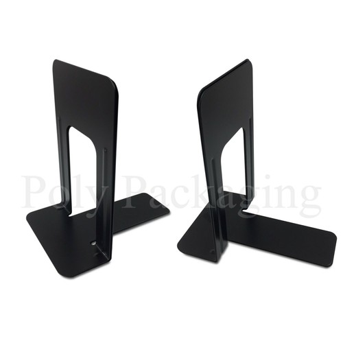 Metal book ends - book, black