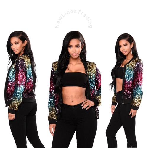 Women sequin glitter - sequin, bomber