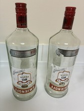 2 Empty Smirnoff 1.5 Litre Optic Bottles 