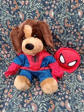 VGC Build a Bear Bundle Puppy Dog Plush With Spiderman outfit, hood & gloves