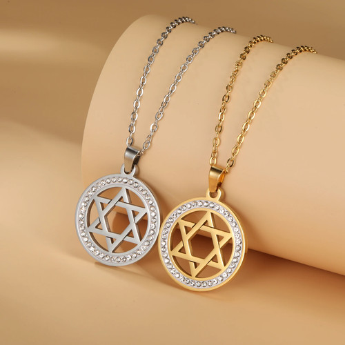 Zircon star david - zircon, choker