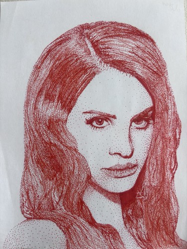 Lana del rey - red, handmade