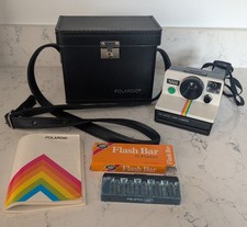 Polaroid SX-70 Land Camera with Case and Flash Bar Vintage