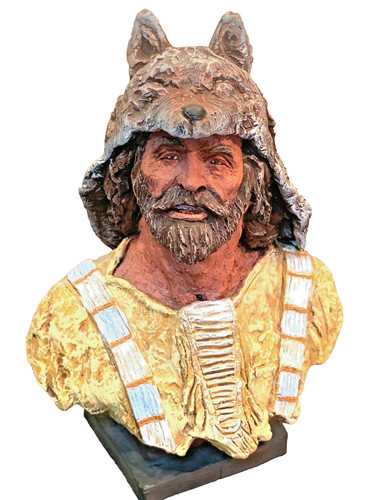 Native american wolf man - wolf,