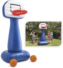 Intex Inflatable Basketball Hoop Stand Goal Post Basketball Net & 2 Basketballs