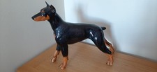 Rare Vintage Goebel Stamped Doberman Pinscher Dog Porcelain Figurine