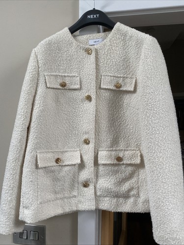 Next ivory boucle jacket - boucle,