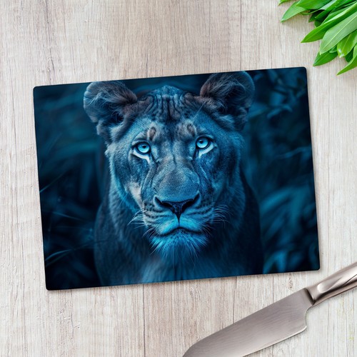 Blue mist lioness glass - blue,