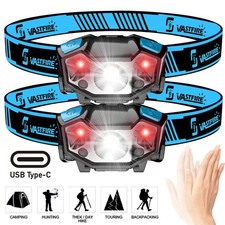 2X White Red LED Head Torch