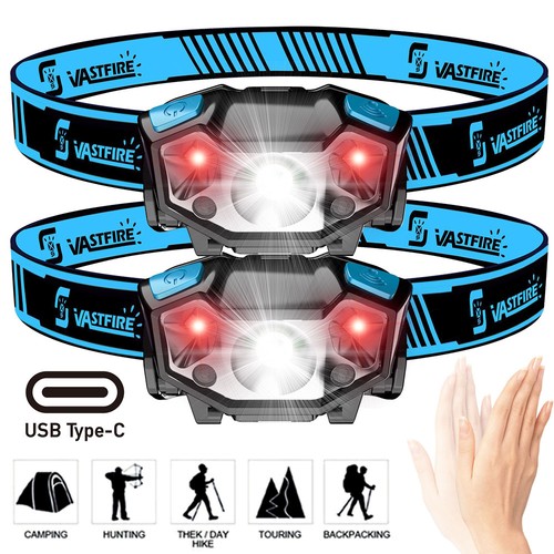 White red led head torch - white,