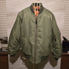 MA1 Bomber Jacket Army Pilot Fly Military Security Mil-Com Medium Padded.