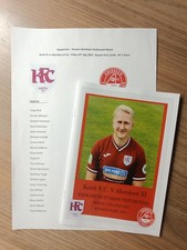 Keith v Aberdeen 14.07.23 Stewart Hutcheon Testimonial + Teamsheet 