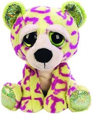 Suki Gifts Lil Peepers Fun Sasha Leopard Plush Toy with Green Sparkle Accents (M
