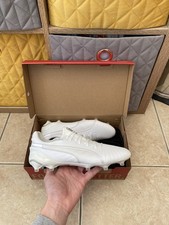 Puma King Ultimate FG/AG White Silver Football Boots BNIB Size 9uk 107809-04