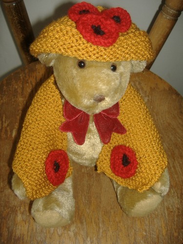 Knitted outfit for - knitted, bear