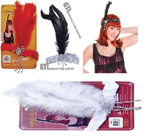 Ladiesflapper head band with - head,
