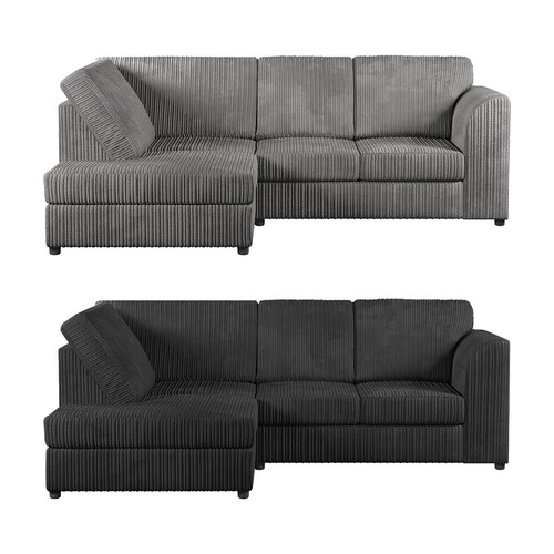 Grey corner sofa fullback - grey,