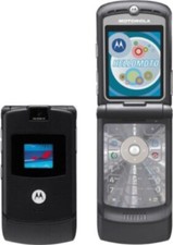 GENUINE MOTOROLA V3 RAZR FLIP MOBILE PHONE - UNLOCKED WITH CHARGAR AND WARRANTY