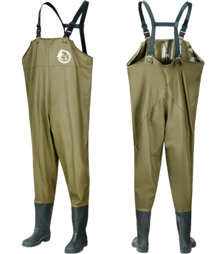 Chest waders with adjustable - waders,