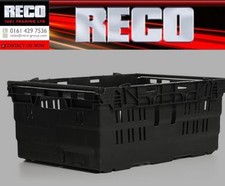 20 x USED, BLACK ,DEEP 600 X 400 X 250mm BALE ARM TRAY/ STACKING BOX / CRATE