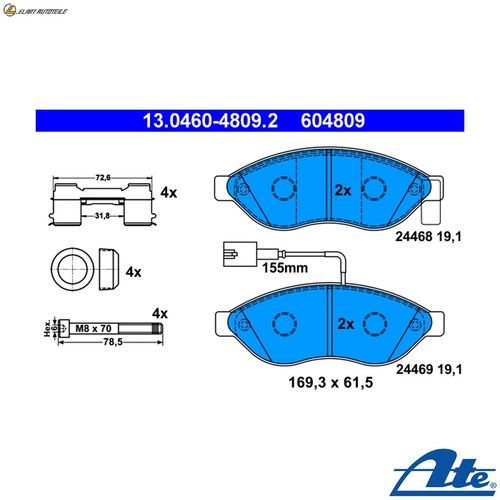 Brake pad set disc - brake,