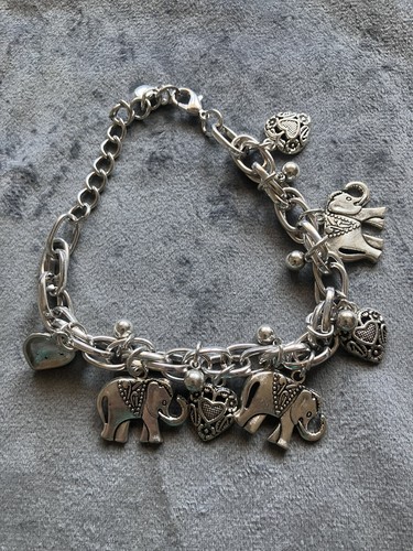Vintage metal hearts elephants - metal,
