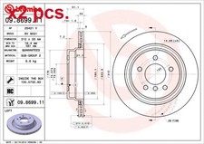 X2 PCS REAR / BRAKE DISC ROTOS