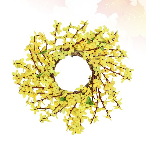 Simulated forsythia wreath - simulated,