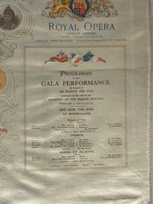 VERY RARE * Antique Edwardian British Royal Opera House Silk Programmes 1903