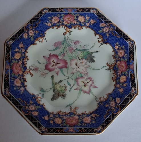 Octagonal floral ceramic - octagonal,