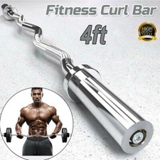 4FT Olympic Barbell EZ Curl