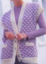 Ladies waistcoat easy knitting