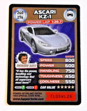 TOP GEAR TURBO CHALLENGE ASCARI KZ-1  #240 RARE FOIL CARD