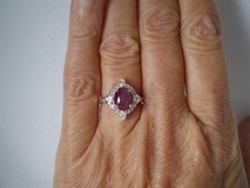 Star Ruby & Zircon ring, 4.1
