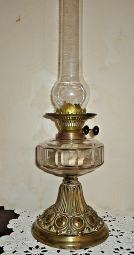 Vintage dbl wick oil lamp - vintage,