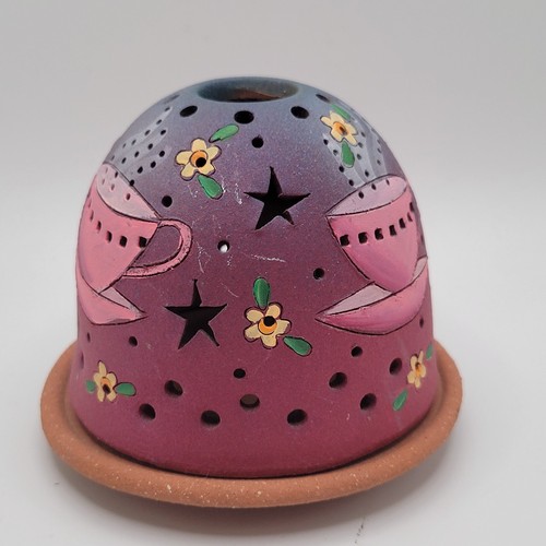 Terra cotta clay fairy - fairy, lamp